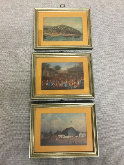 Collection of 3 Vintage Framed Prints