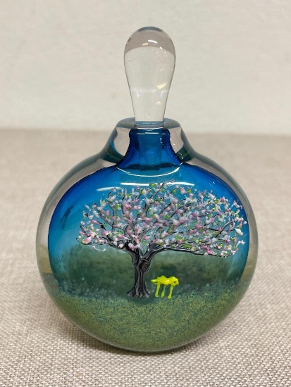 Hand Painted Glass Perfume Bottle