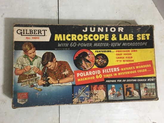 Vintage Gilbert Microscope and Lab Set Appears New