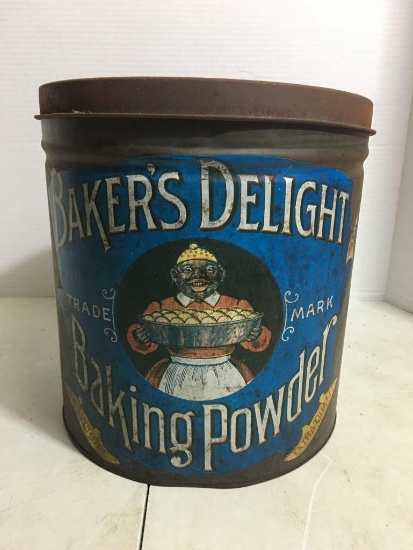Vintage Baker's Delight Baking Powder Tin