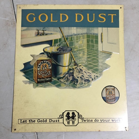 Gold Dust Scouring Dust Tin Sign