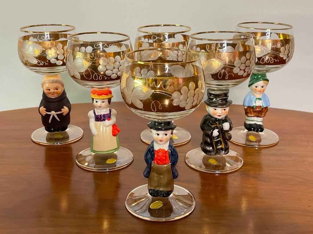 Set of Six Hummel Wine Glasses Made in Germany Proxibid