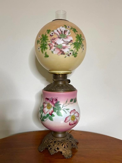 Vintage Electric Hand Painted Gone with the Wind Lamp