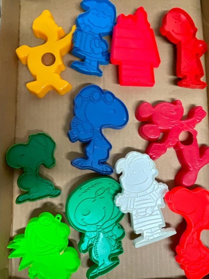 Group of 11 Plastic Character Cookie Cutters