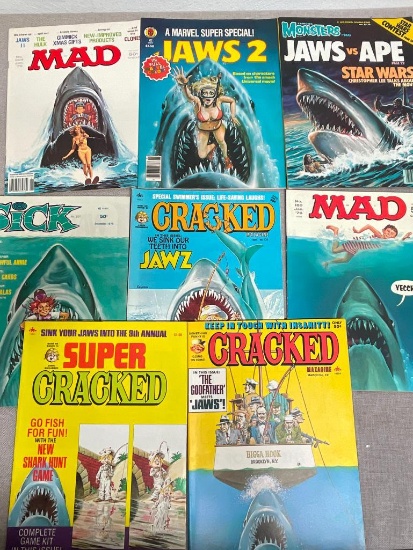 Group of 8 Jaws Related Vintage Magazines