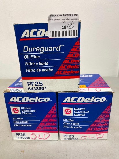 Group of Three AC Delco Oil Filters #PF25