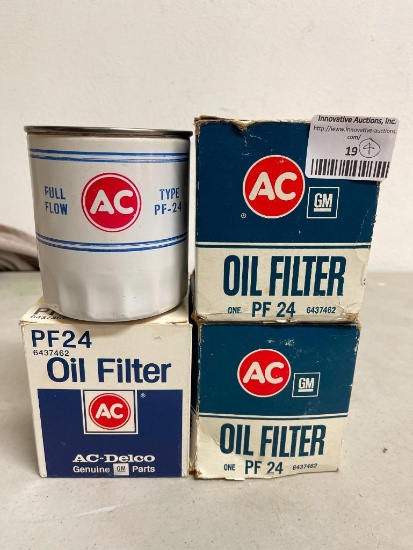 Group of Four Boxes of AC Delco Oil Filters #PF24