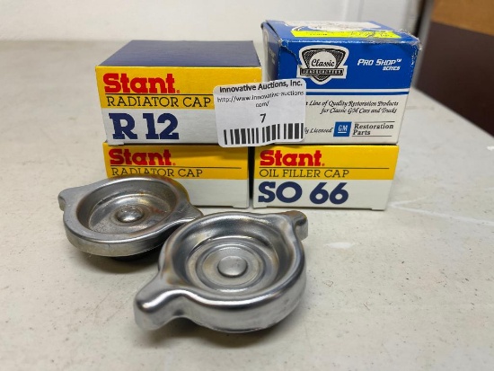Group of Stant Radiator Caps and Oil Filler Caps New in Box