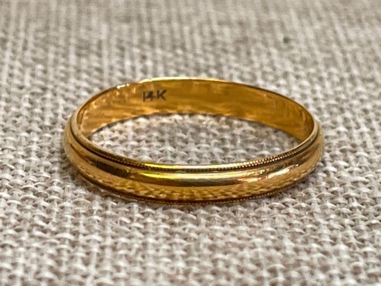 14k Wedding Ring, 1.7 Total Penny Weight