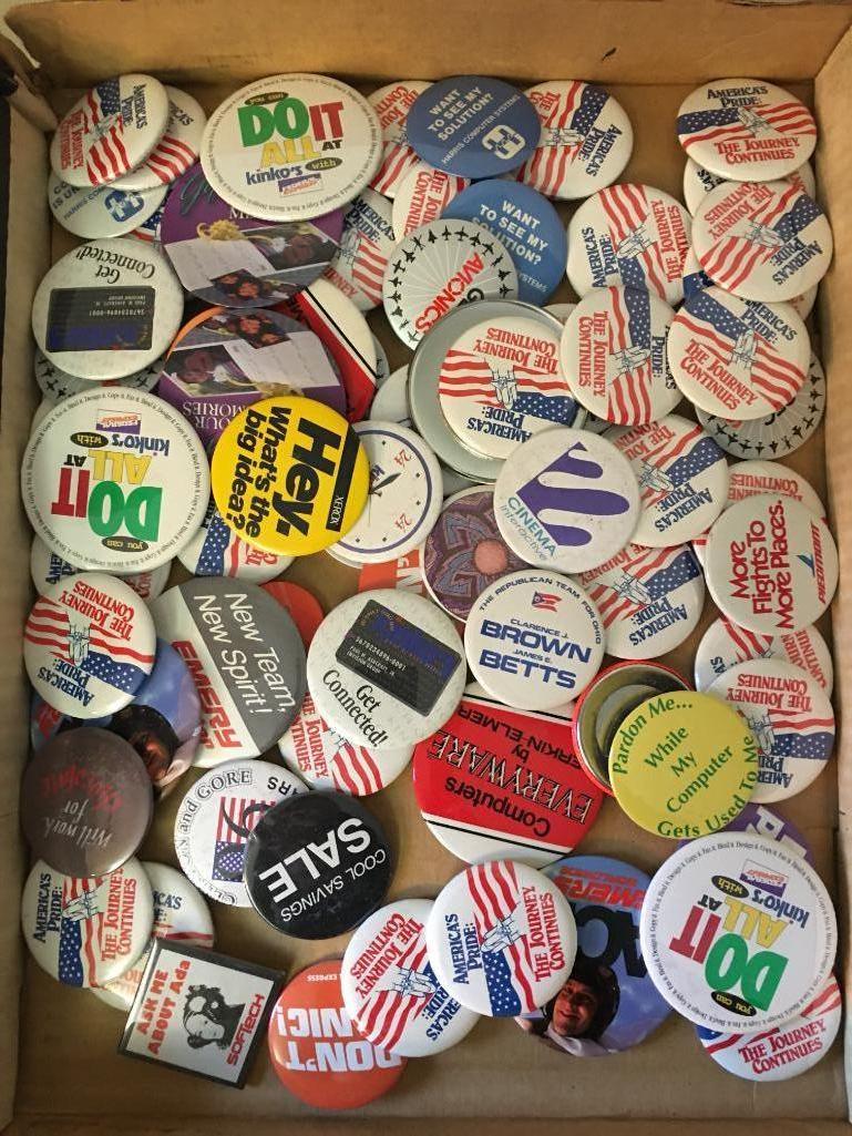 Group of Misc Vintage Button Pins | Proxibid