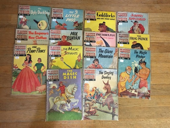Group of Vintage 1952-1959 Classics Illustrated Junior Comic Books