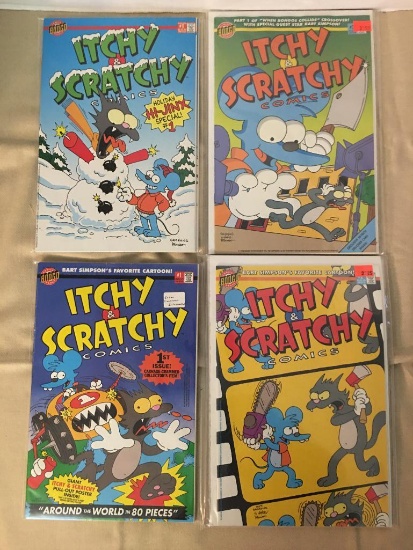 Four Groups of Vintage Itchy & Scratchy Comic Books