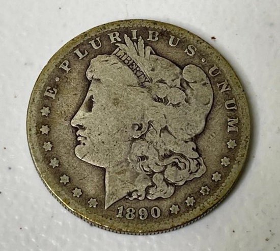 1890 S US Morgan Silver Dollar Coin