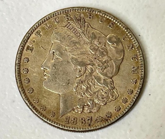1887 US Morgan Silver Dollar Coin