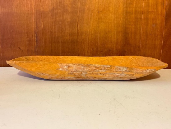 Carved Wooden Dough Bowl
