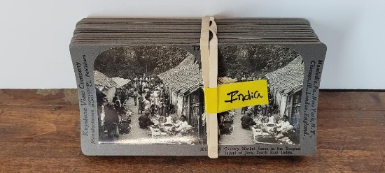 Group of over 30 Stereoscope Cards of Indian People and Places