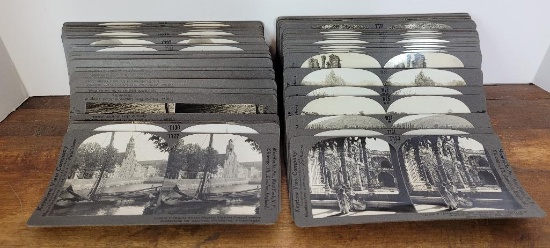Group of over 45 Stereoscope Cards of European People and Places