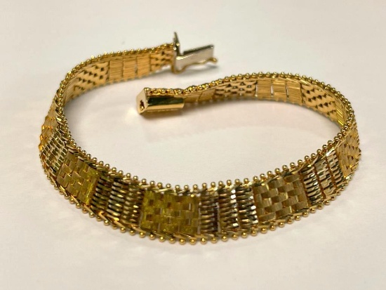 14K Gold Mesh Bracelet