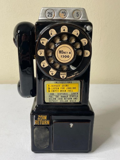 Vintage Ceramic Pay Phone Bank