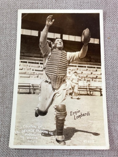 1939 Orcajo Cincinnati Reds Postcard - Arnie Lombardi