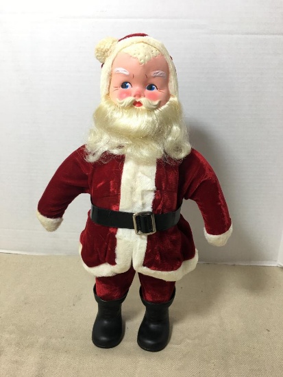 Mid Century Blue Eyed Santa Decor w/Rubber Face and Styrofoam Body ...