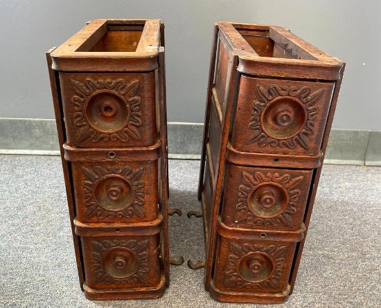 Group of 2 Antique Sewing Machine Drawers