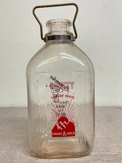 Vintage Equity Glass Milk Jug