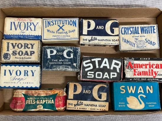 Group of 12 Vintage Soap Bars