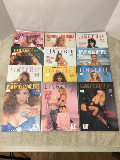 Twelve Vintage Playboy Magazines 1989 - Like New Condition