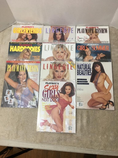 Ten Playboy Magazines 1999 - Like New Condition