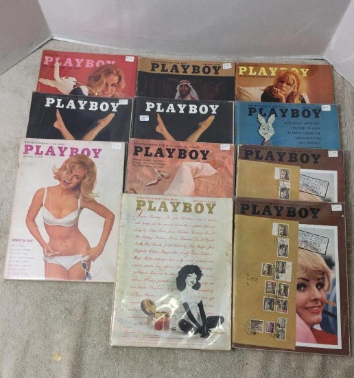 Four Vintage Playboy Magazines 1964