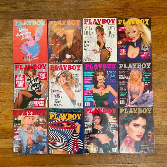 Vintage Playboy Magazines - Complete Set 1986 - Like New Condition