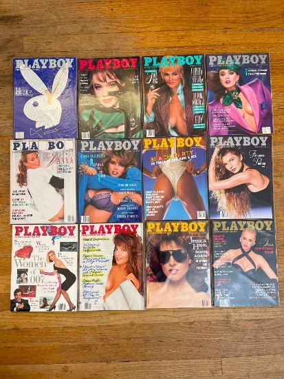 Vintage Playboy Magazines - Complete Set 1987 - Like New Condition