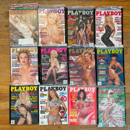 Vintage Playboy Magazines - Complete Set 1999 - Like New Condition