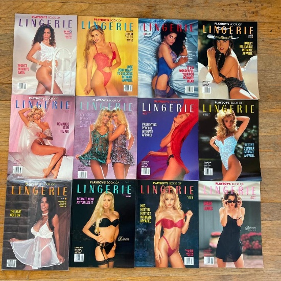 Twelve Misc Playboy Lingerie Magazines - Like New Condition