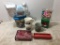 Misc Train Lot Incl Christmas Ornaments, Thomas The Train Metal Bucket and More