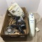 Misc Treasure Lot Incl Work Lamps, Camp Stool, Black and Decker Dust Buster and Charger