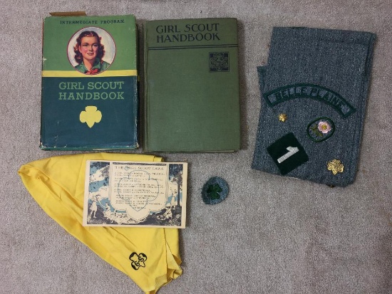Girl Scout Lot Incl Books, Sash and More