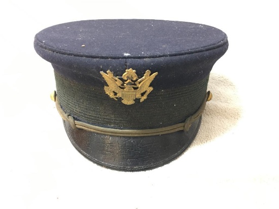 Vintage Army Officers Visor Cap