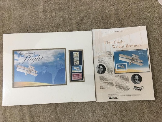 Two "First in Flight" Wright Brother Prints