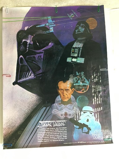 Vintage Star Wars Darth Vader Poster by Coca Cola 1977