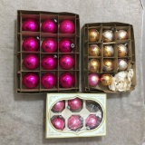 Three Boxes of Vintage Shiny Brite Mercury Glass Ornaments