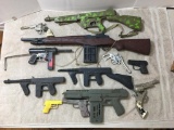 Group of Vintage Plastic Toy Guns, Water Guns and More