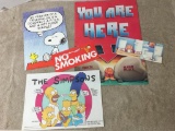 Group of Vintage Snoopy, Garfield and Ziggy Posters