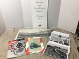 Misc Train Lot Incl Photos of Train Cars, Calendar and More