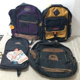 Group of Four Misc Backpacks