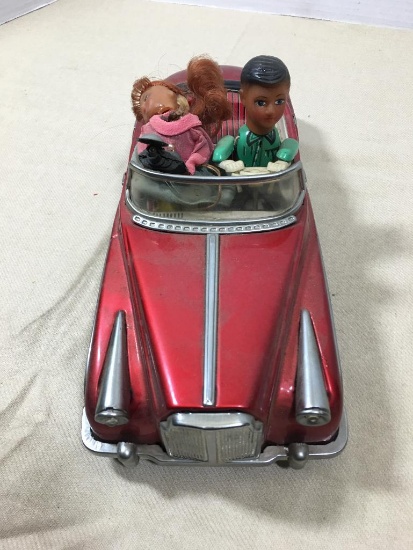 Vintage "Photoing on Car" Tin Litho Battery Operated Rolls Royce Car