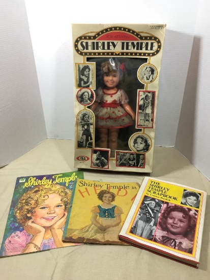 Shirley Temple Doll (New in Box) and Books