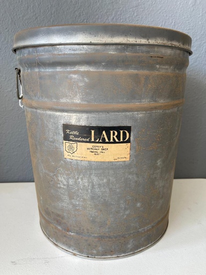 Vintage Copey's Kettle Rendered Lard Tin Can