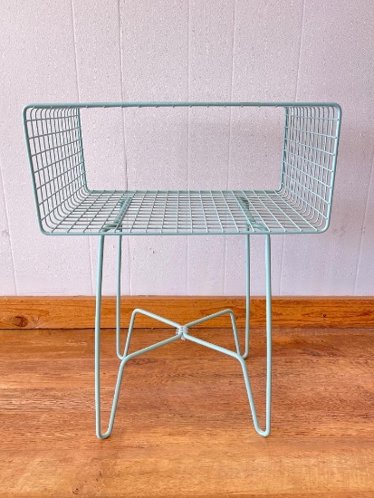Teal Wire Outdoor Table
